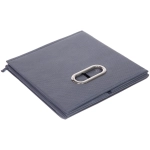 Короб - органайзер складной стеллажный для хранения вещей с крышкой «ДОМания», цвет серый, 28*28*28см (лейбл)