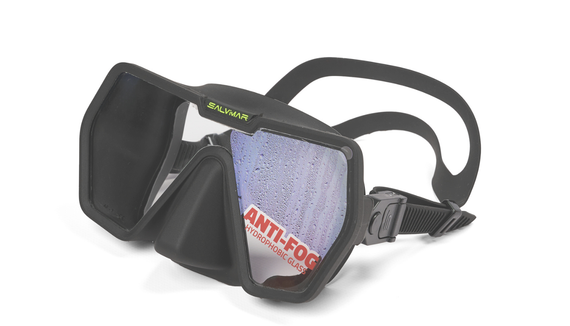 Маска Salvimar DRAKE для дайвинга, черная, АНТИФОГ