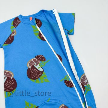 Комбинезон из футера(тонкого) Moi Noi, Кокосы на ярко-синем