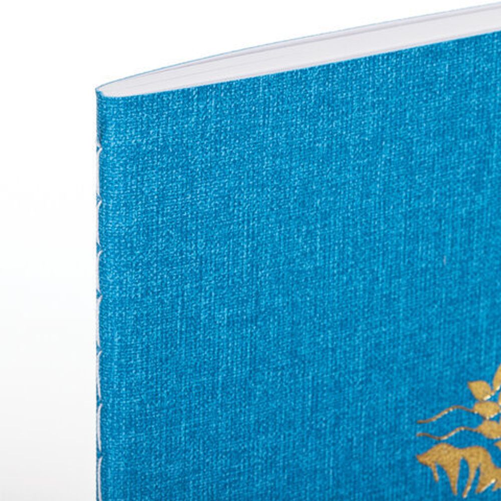 Тетрадь 60 л. в точку обложка кожзам под рогожку, сшивка, B5 (179х250мм), ГОЛУБОЙ, BRAUBERG BRIGHT, 403849