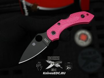 Складной нож Spyderco Dragonfly 2 FRN Pink Black Blade 28FPPNS30VBK2 c клинком из стали CPM-S30V, рукоять FRN