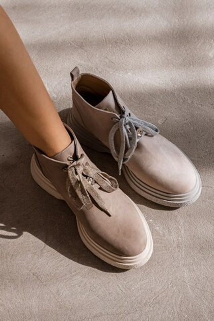 Полуботинки из натуральной кожи (нубук)