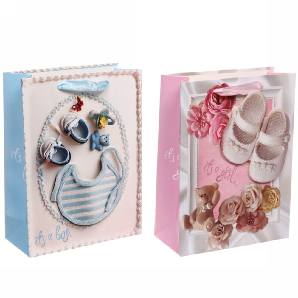 Пакет подарочный «Детская нежность» 24х18х8 см, микс