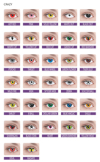 Карнавальные цветные линзы Adria Crazy (1 флакон, 1 линза)