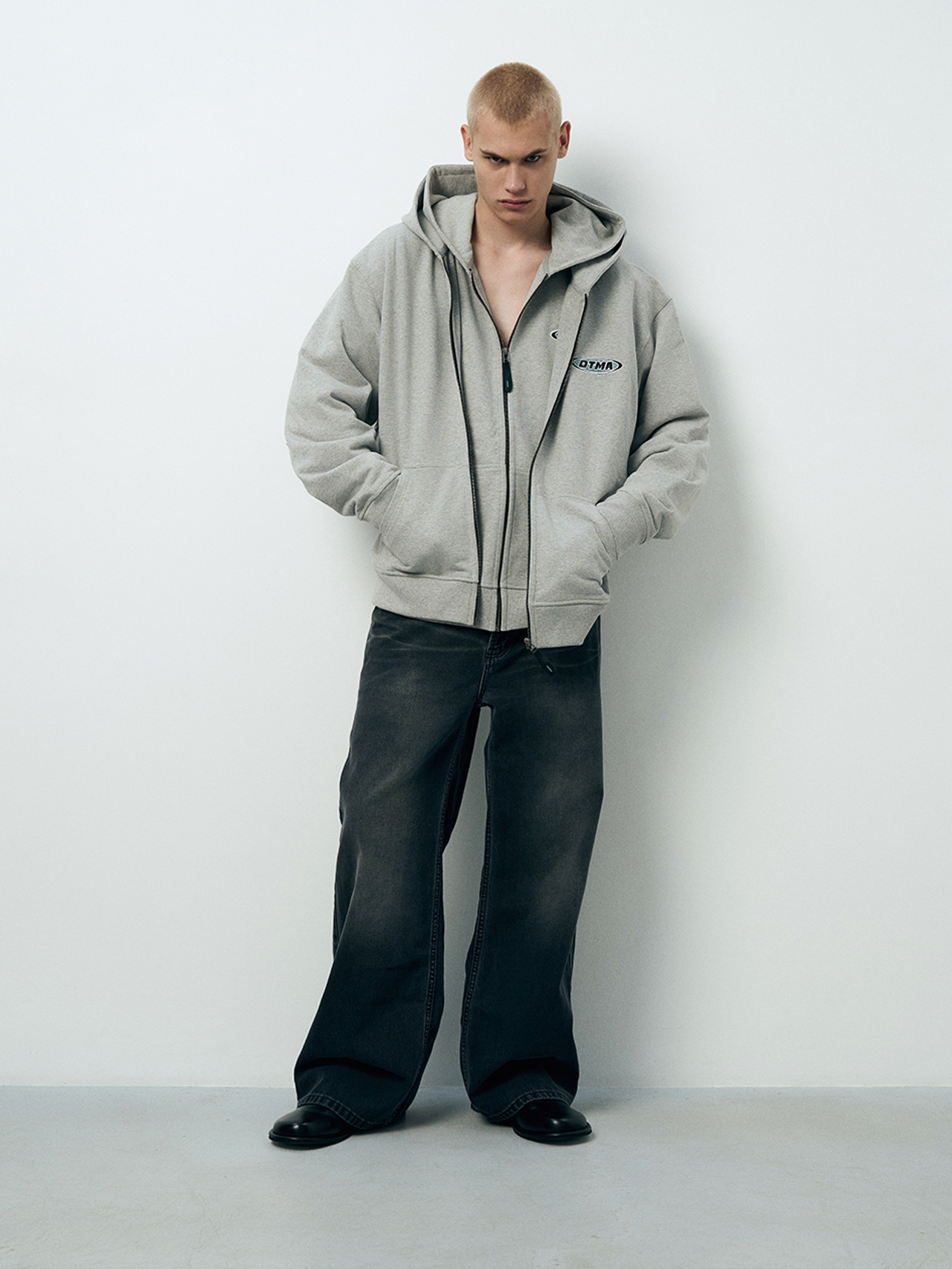 Худи на молнии "GREY"