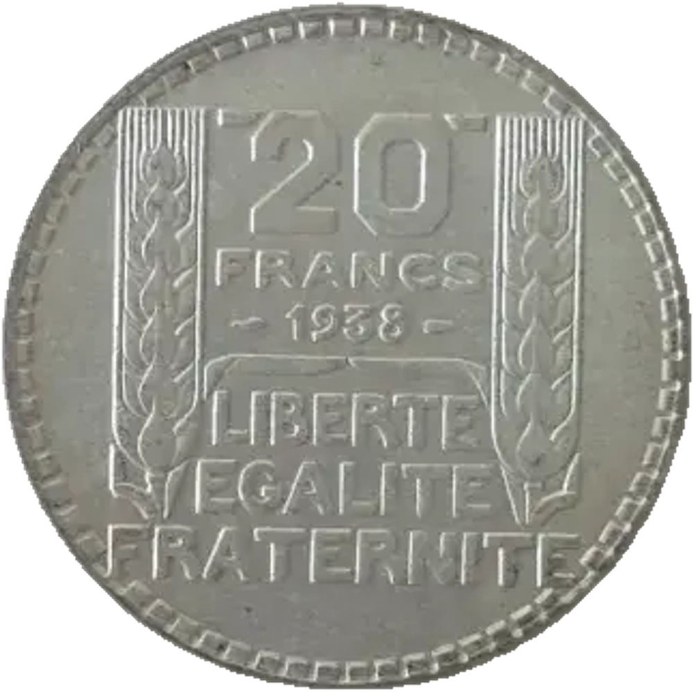 France, 20 Francs 1938 – "Turin" Series, AU