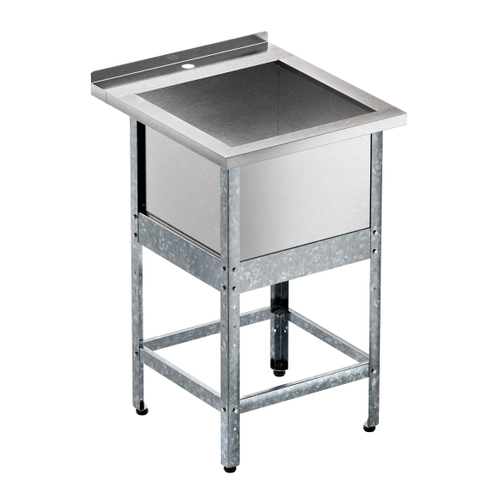 Ванна моечная односекционная "Бизнес" ВМБ 600/1, 600х600(670)х860 мм, с бортом