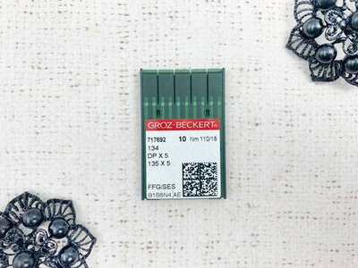 Иглы промышленные, толстая колба трикотаж DPx5 110/18 134FFG/SES, 10 игл