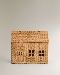 ZARA HOME КОРЗИНА ДЛЯ ХРАНЕНИЯ ДЕТСКИХ ИГРУШЕК, СВЕТЛО-БЕЖЕВЫЙ