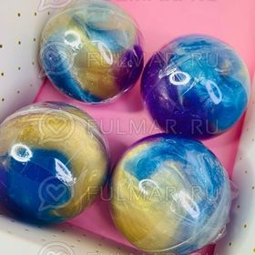 Оригинальный набор Лизунов в шаре сине-фиолетовые золотистые 4 штуки