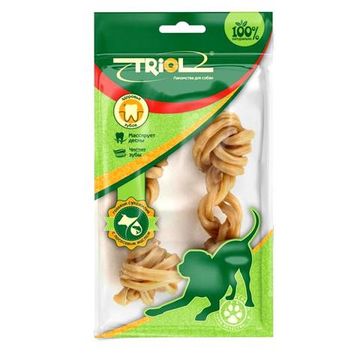 BP07-2 Кость плетеная из жил с маслом лосося, 10см, 27-33г (уп.2шт.), Triol