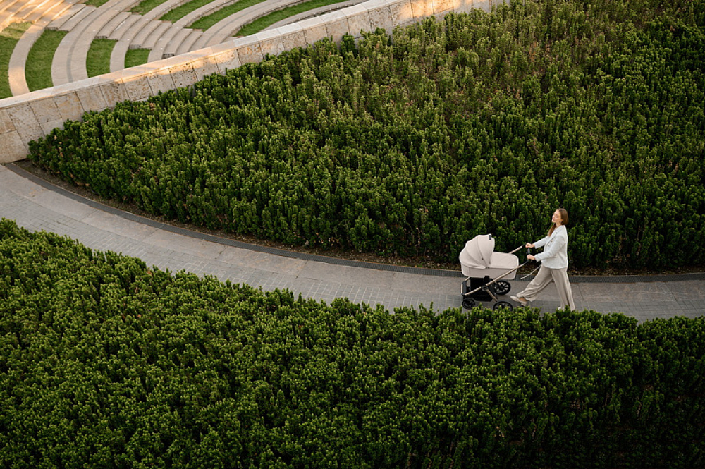 Детская коляска Peppy Monaco 2 в 1 Black (черный), рама черная матовая