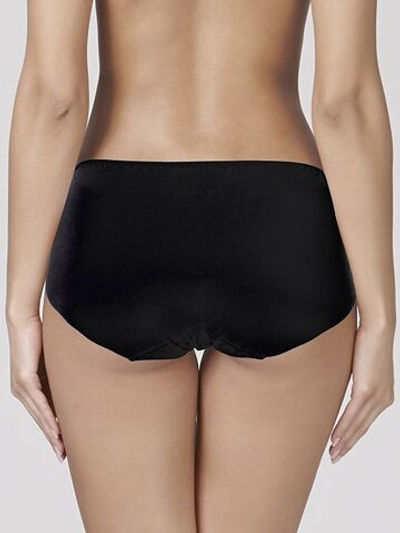 Трусики-слип с завышенной линией талии из ультратонкой микрофибры (Размер: XL) (Цвет: бежевый)