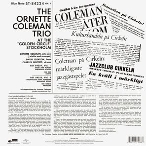The Ornette Coleman Trio / At The Golden Circle Stockholm, Volume One (LP)