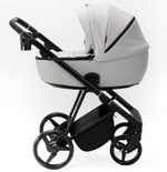 Детская коляска Adamex Blanc 2 в 1 BL-PS46 TIP (СВЕТЛО-СЕРЫЙ+СВЕТЛО-СЕРАЯ КОЖА)