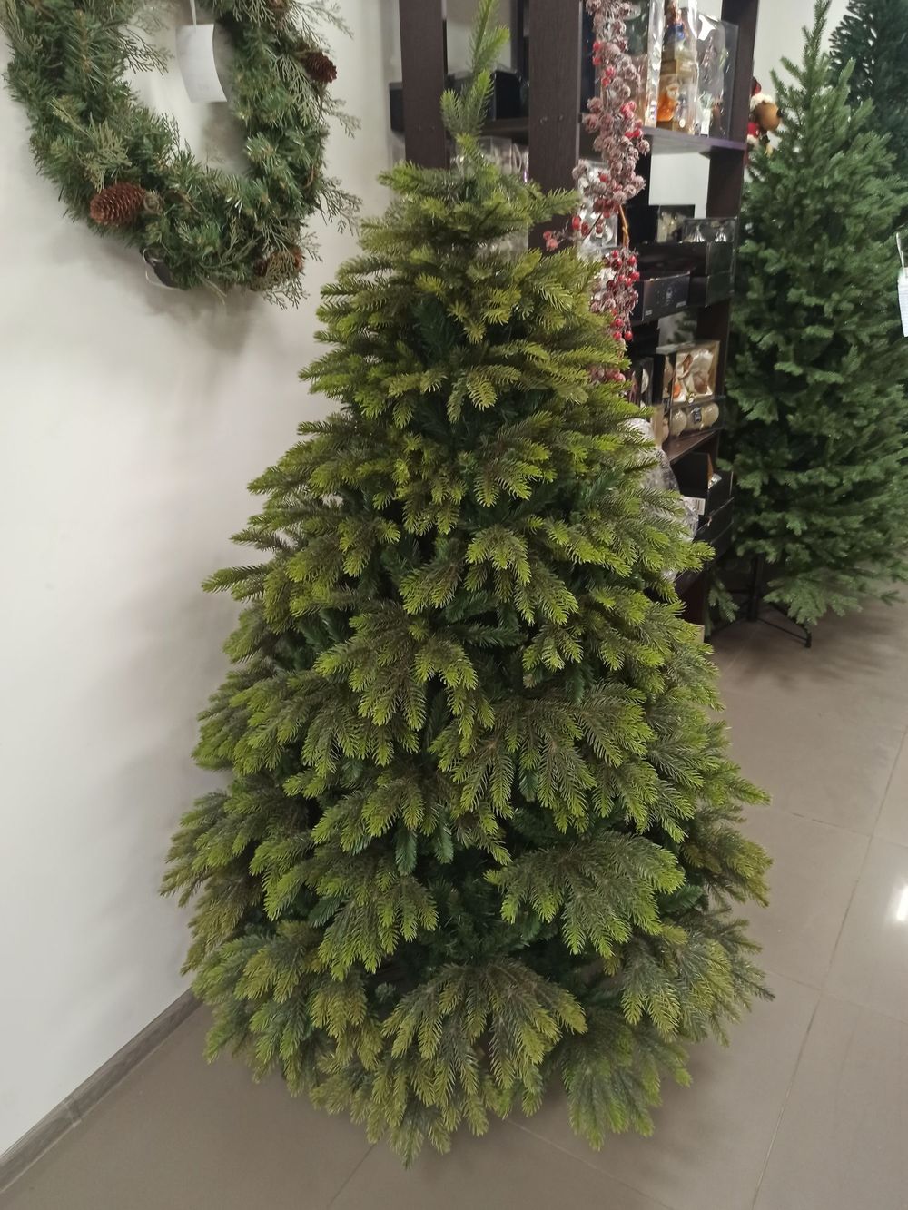 Елка с гирляндой «Богемская» (Литая+пвх) 240 см / 2,4 м