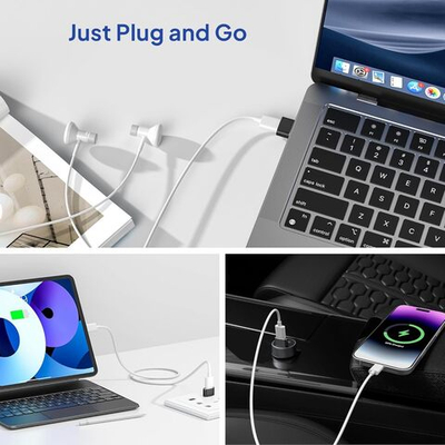 Elebase USB-A to USB-C адаптер (4 шт.) Универсальный переходник для зарядки и передачи данных