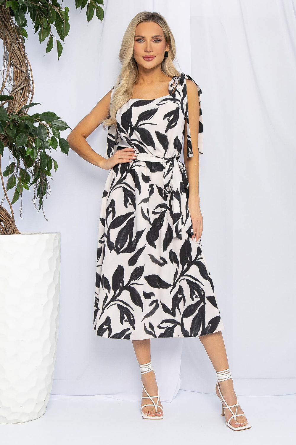 Платье Улыбка (бежево-черное) П12904-19М LT Collection