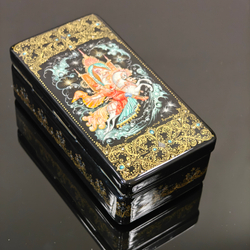 Шкатулка с росписью Холуй "Сивка-Бурка"