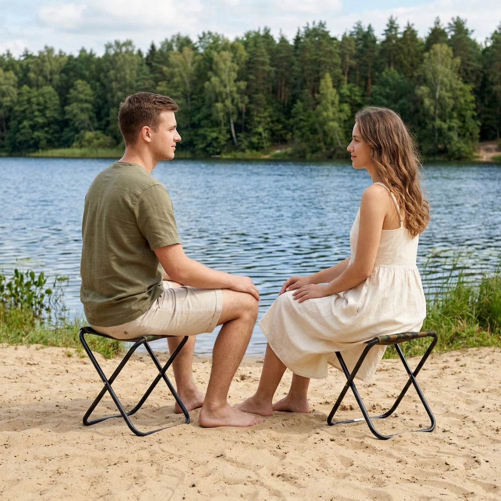 Табурет складной «Кондор» О-образный, 27*31*34 см, до 90 кг, хаки