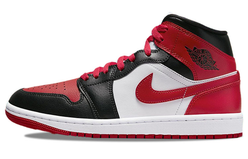 Кроссовки Jordan Air Jordan 1 Mid "Bred Toe" (Женская размерная сетка)
