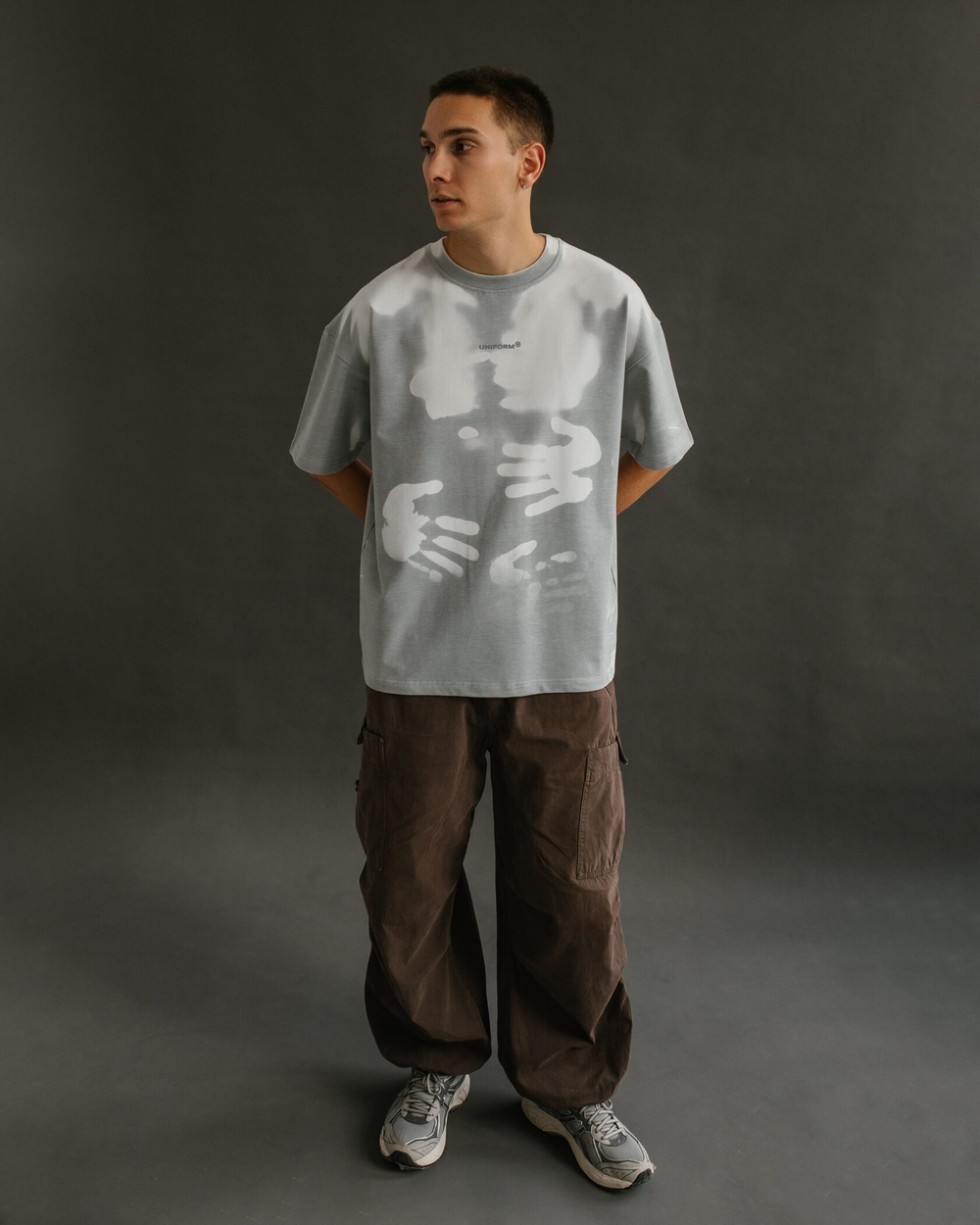 Футболка UNIFORM Thermo minilogo темно-серый/белый