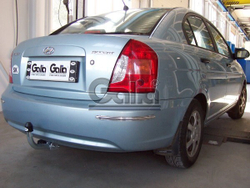 Фаркоп оцинкованный Galia H071A для Hyundai Accent 2006-2010(паспорт и сертификат в комплекте)(без электрики)