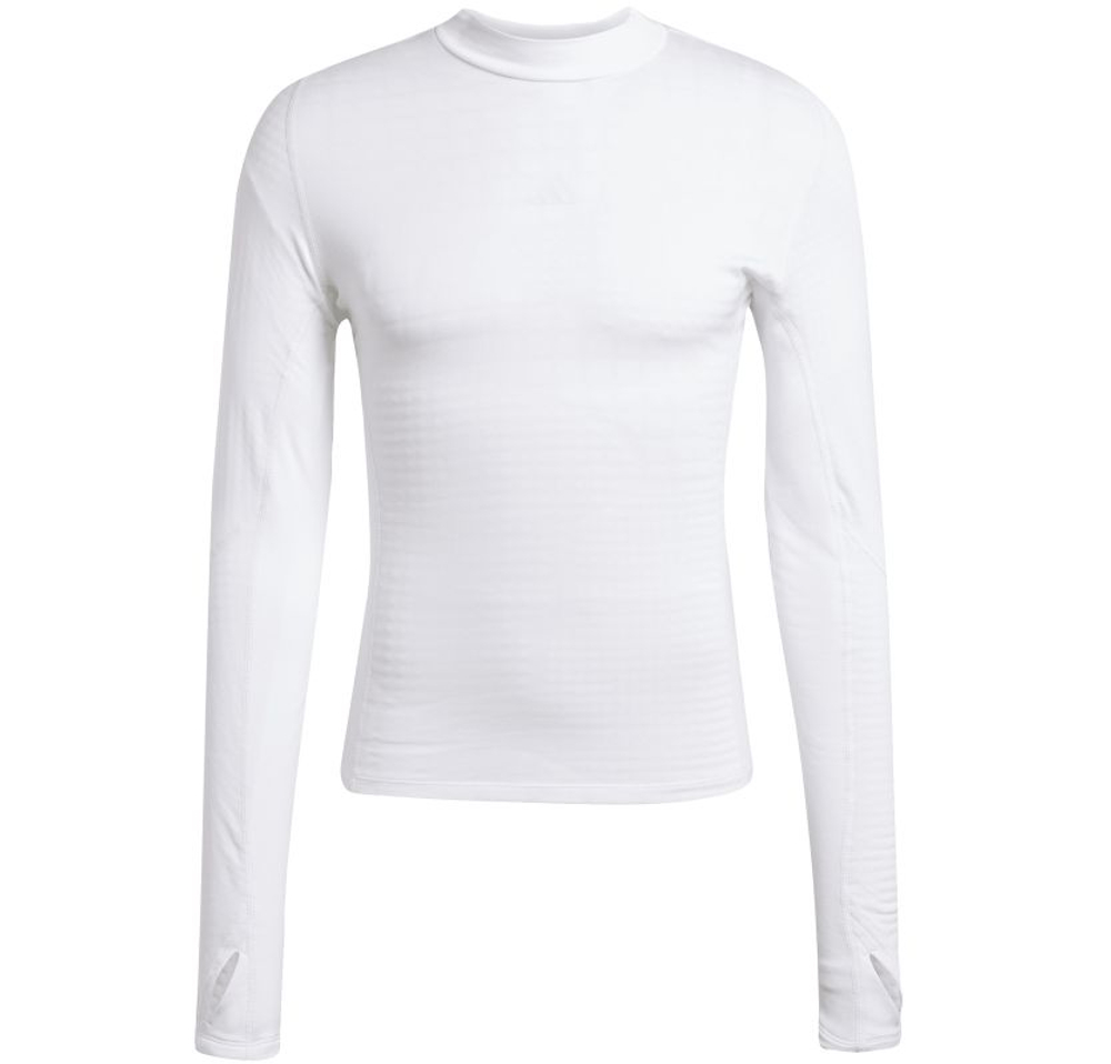 Мужская теннисная футболка с длинным рукавом Adidas Techfit Cold.rdy Long Sleeve - white