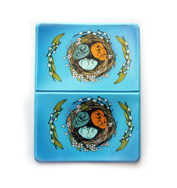 Обложка для транспортной карты "Весенние коты"