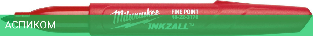 Маркер строительный Milwaukee Inkzall красный (48223170)