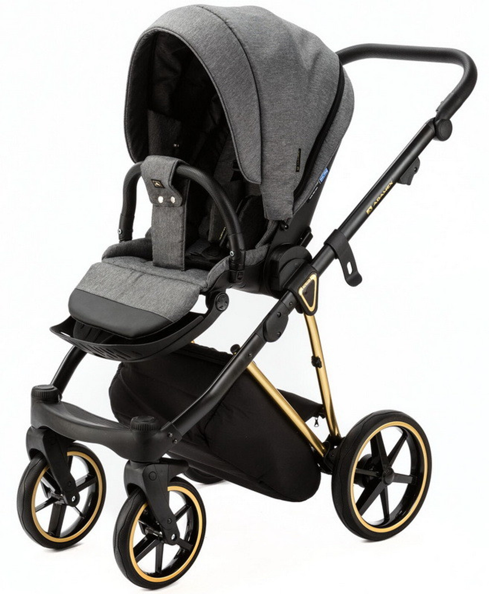 Детская коляска Adamex Belissa Special Edition 3 в 1 B-PS562 (Т.СЕР ЗОЛОТ.РАМ)