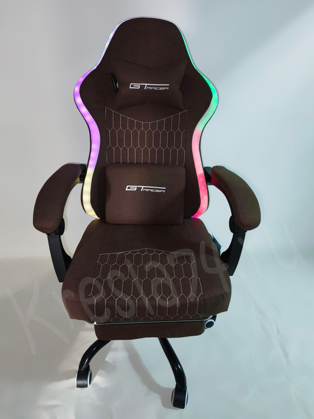 Геймерское кресло из ткани с RGB подсветкой