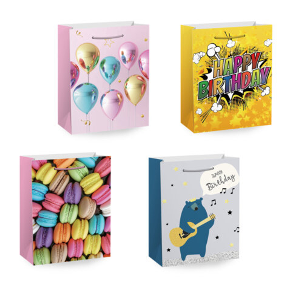 Сумка  подарочная лам. 33*45*13см Birthday Collection ассорти 1шт