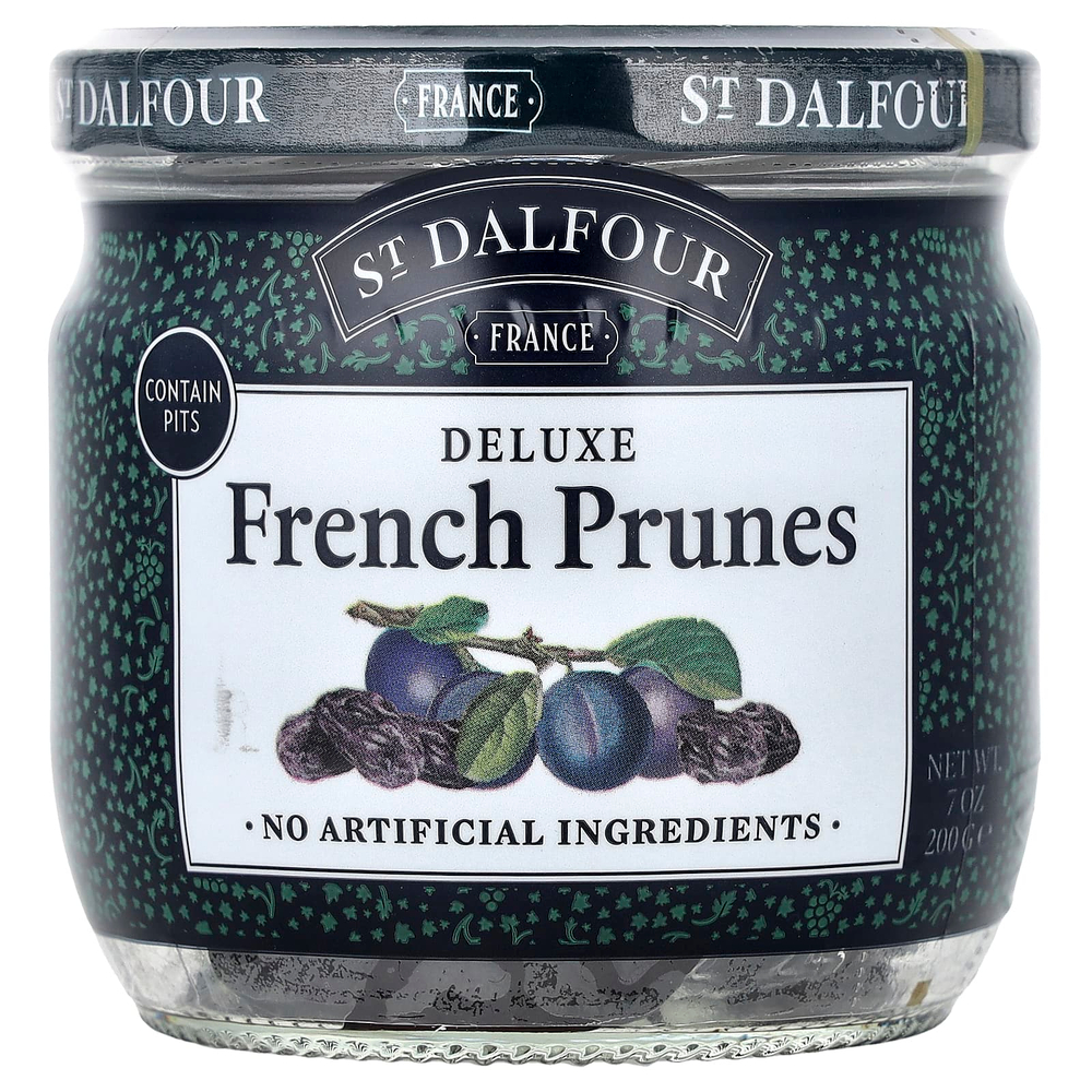 St. Dalfour, крупный французский чернослив с косточками, 200 г (7 унций)