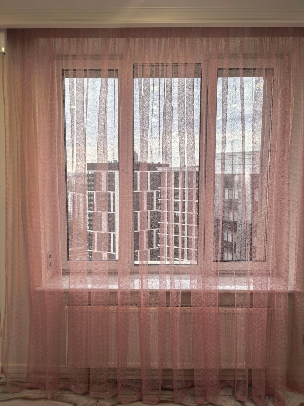 Тюль INVA паутинка 300*180 розовый