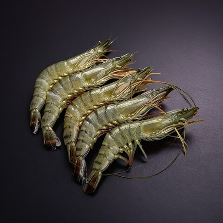 Креветки тигровые с головой, 21-30шт в кг, сыромороженые, Бангладеш, 1кг