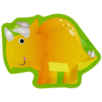 Тарелки-фигурные бумажные «Динозаврик», 25 см, 6 шт