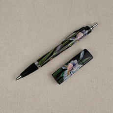 Набор "Ирисы" флешка и ручка Parker с ручной росписью Палех в футляре