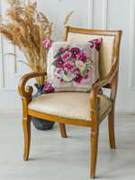 Декоративный гобеленовый чехол для интерьерной подушки Мальва 47*47