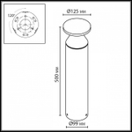 Наземный низкий светильник Odeon Light NATURE 7119/12GL