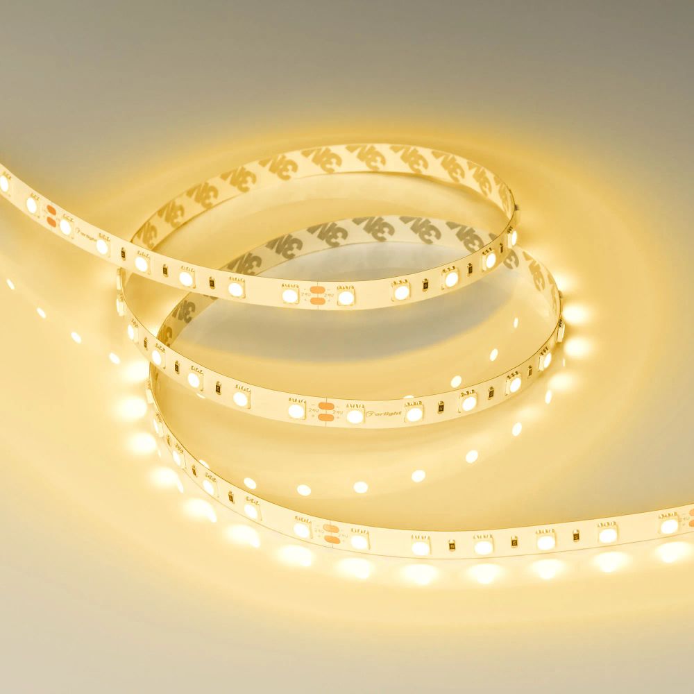 Светодиодная лента RT-B60-10mm 24V Yellow (14.4 W/m, IP20, 5060, 5m) (Arlight, 14.4 Вт/м, IP20) 008816(2)