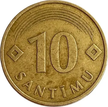 10 сантимов 1992 Латвия