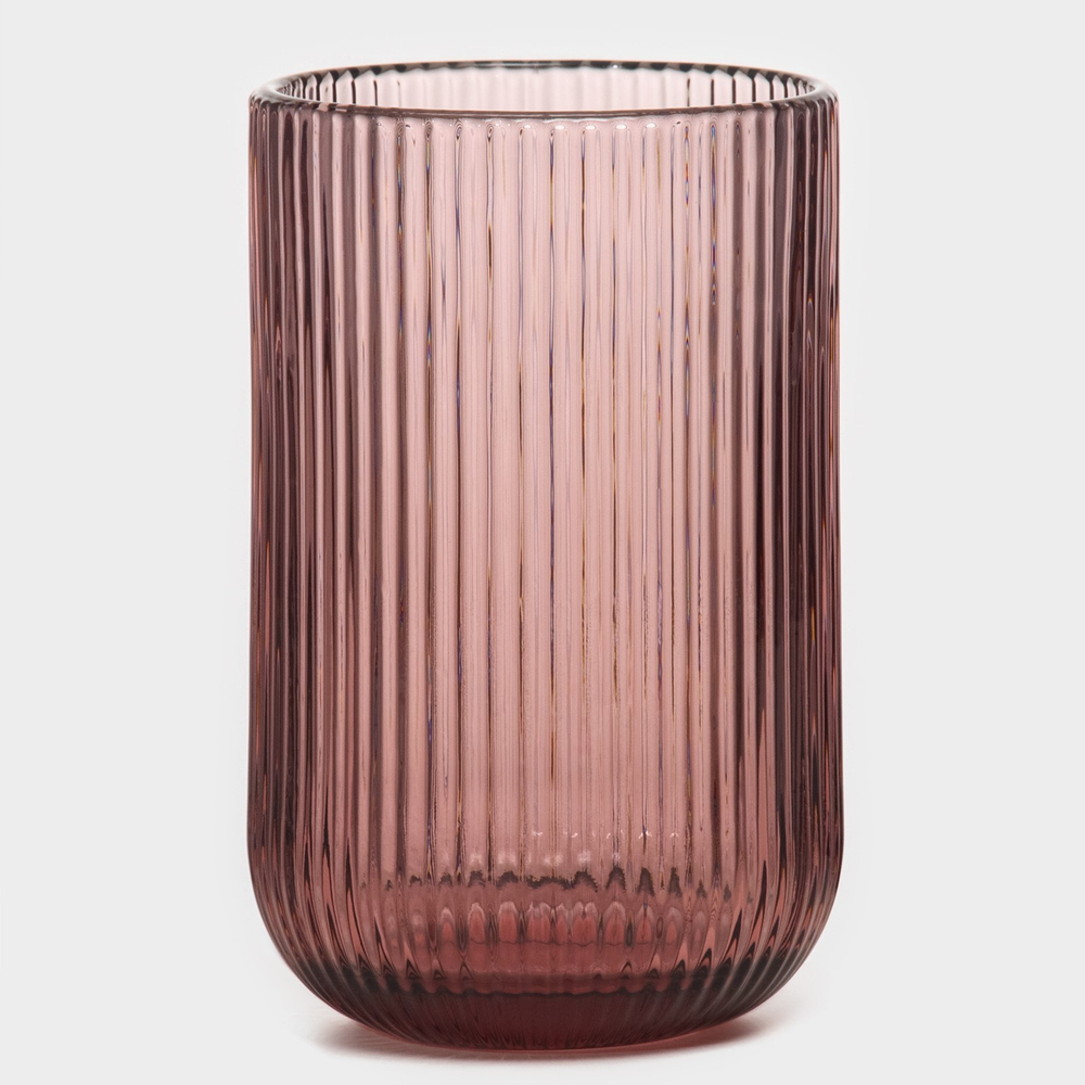 Стакан стеклянный Магистр «Грани», 400 мл, 8×13 см, цвет сиреневый