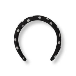 Ободок шелковый в горошек