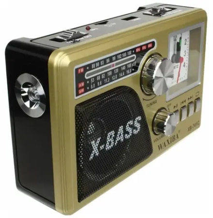 Радиоприемник Waxiba XB-741C + часы и USB с MP3-проигрывателем