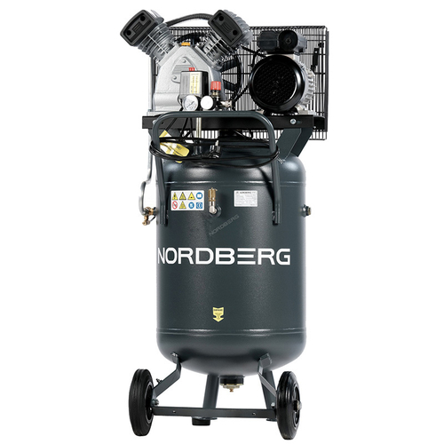 NORDBERG (NCPV100/420) Компрессор вертикальный поршневой с ременной передачей 380В, ресивер 100л, 420л/мин