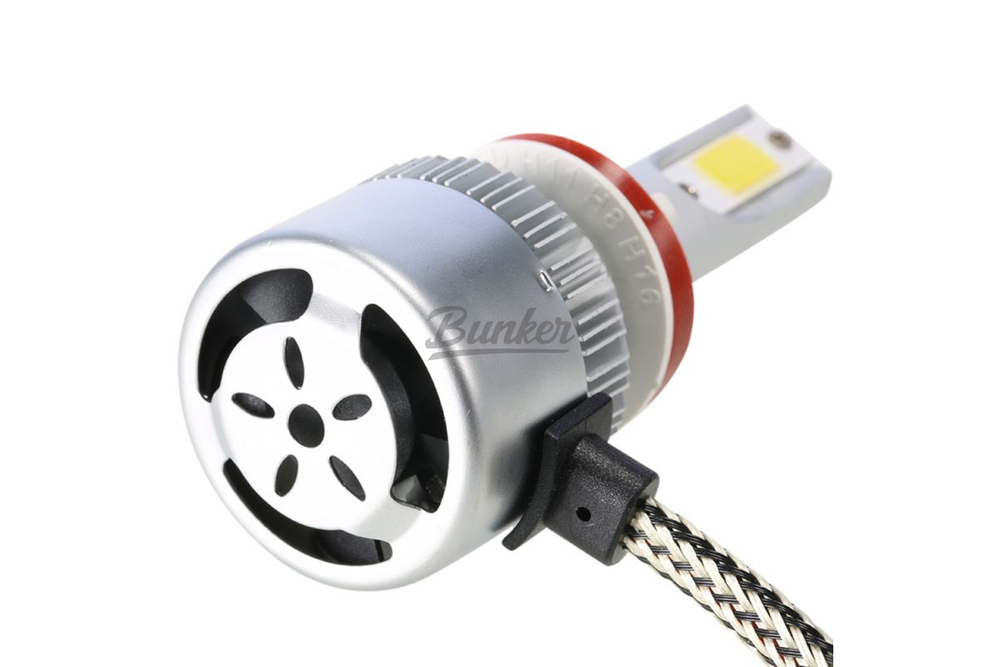 Светодиодные лампы C6, цоколь H11 (эконом) в головной свет, (компл)