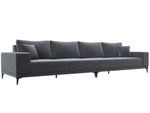 Диван прямой Льюес Лонг, Серый, Велюр, 122387