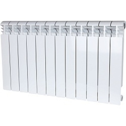 Радиатор алюминиевый радиатор VEGA 500 14 секций боковое подключение (белый RAL 9016)