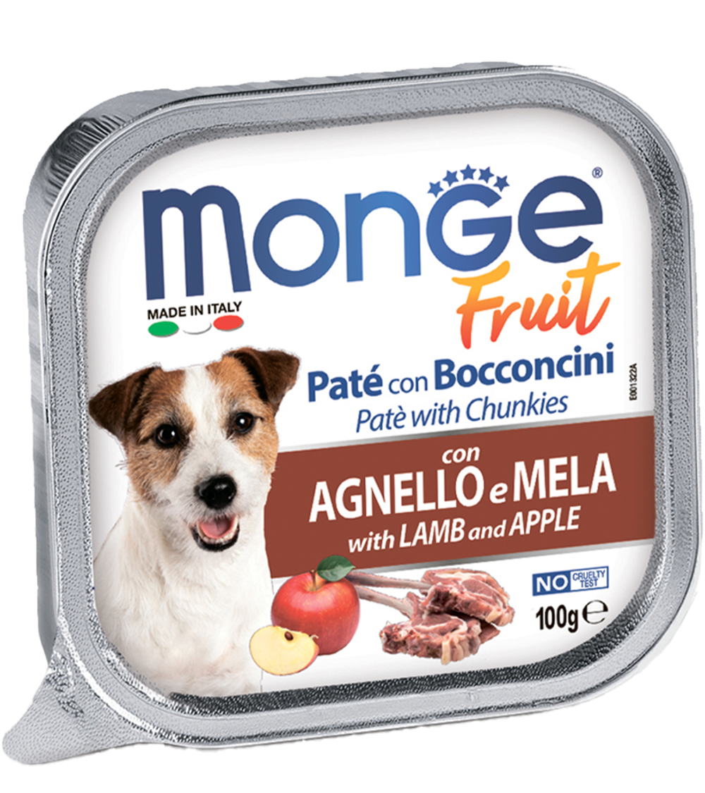 Монж Dog Fruit консервы для собак ягненок с яблоком 100гр.